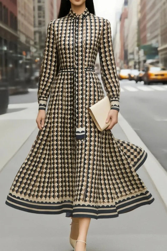Zarelle Geometric Maxi Dress
