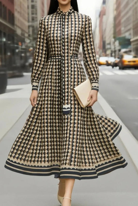 Zarelle Geometric Maxi Dress