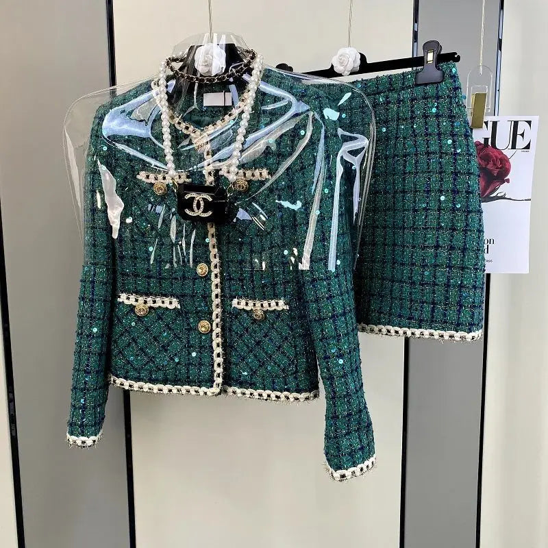 Ludovica Tweed Jacket Set