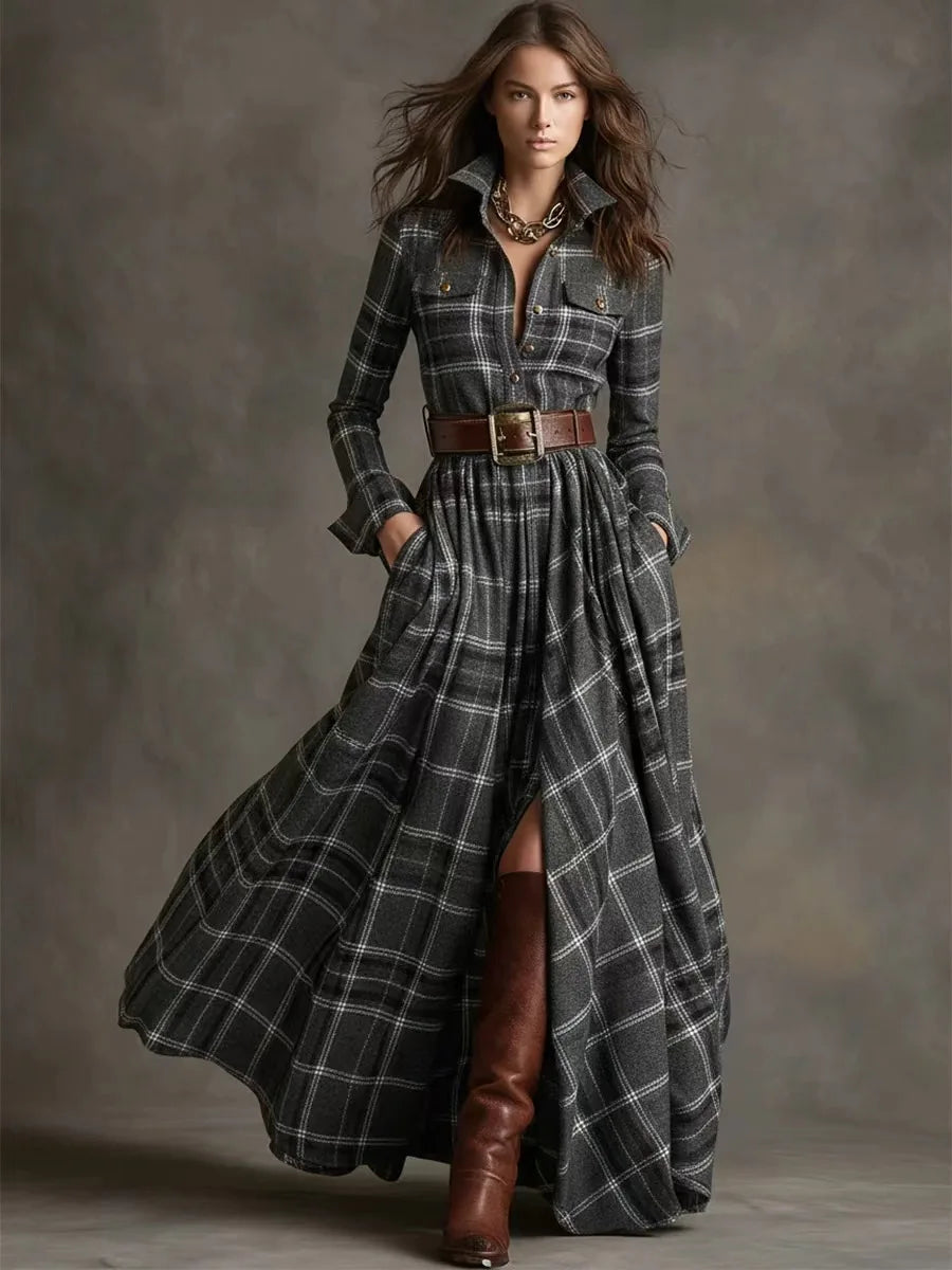 Tala Plaid Shirt Dress