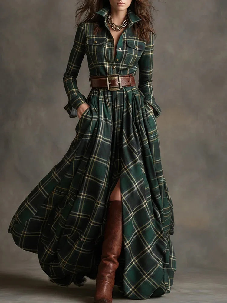Tala Plaid Shirt Dress