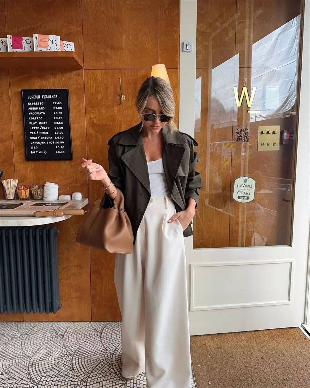 Delisse Cropped Leather