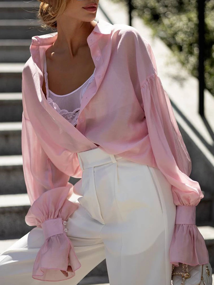Giulia Oversized Button Blouse