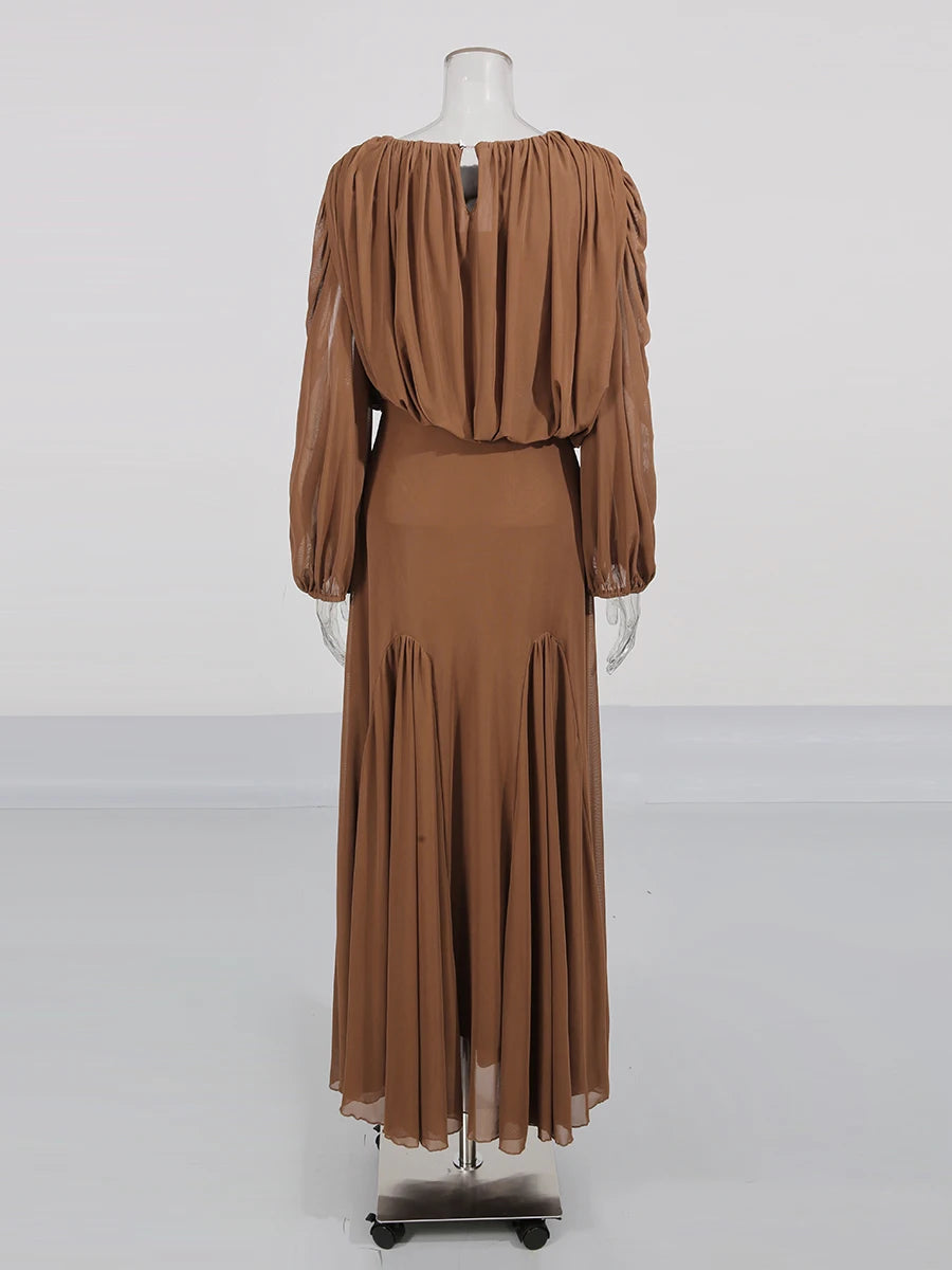 Domitia High Waist Maxi Dress