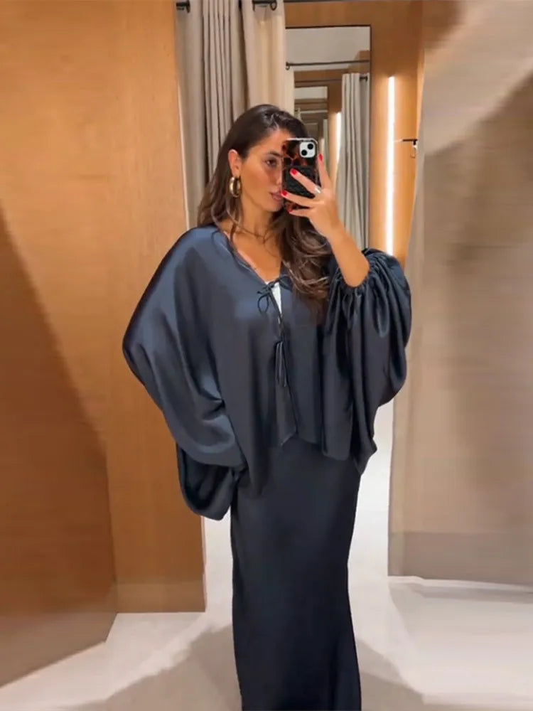 Soléva Satin Skirt Set