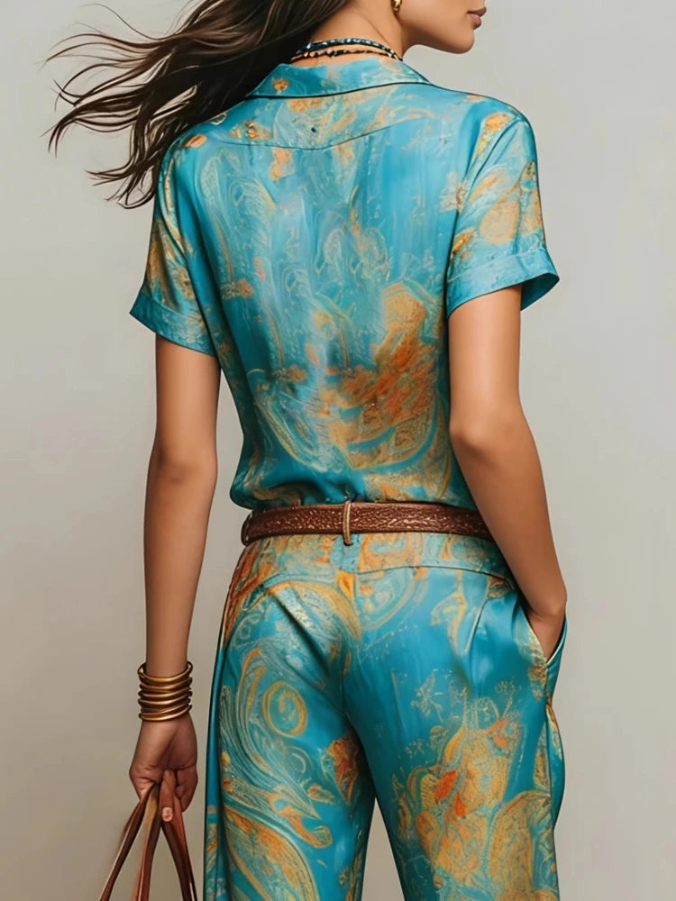 Zarevia Paisley Print Set