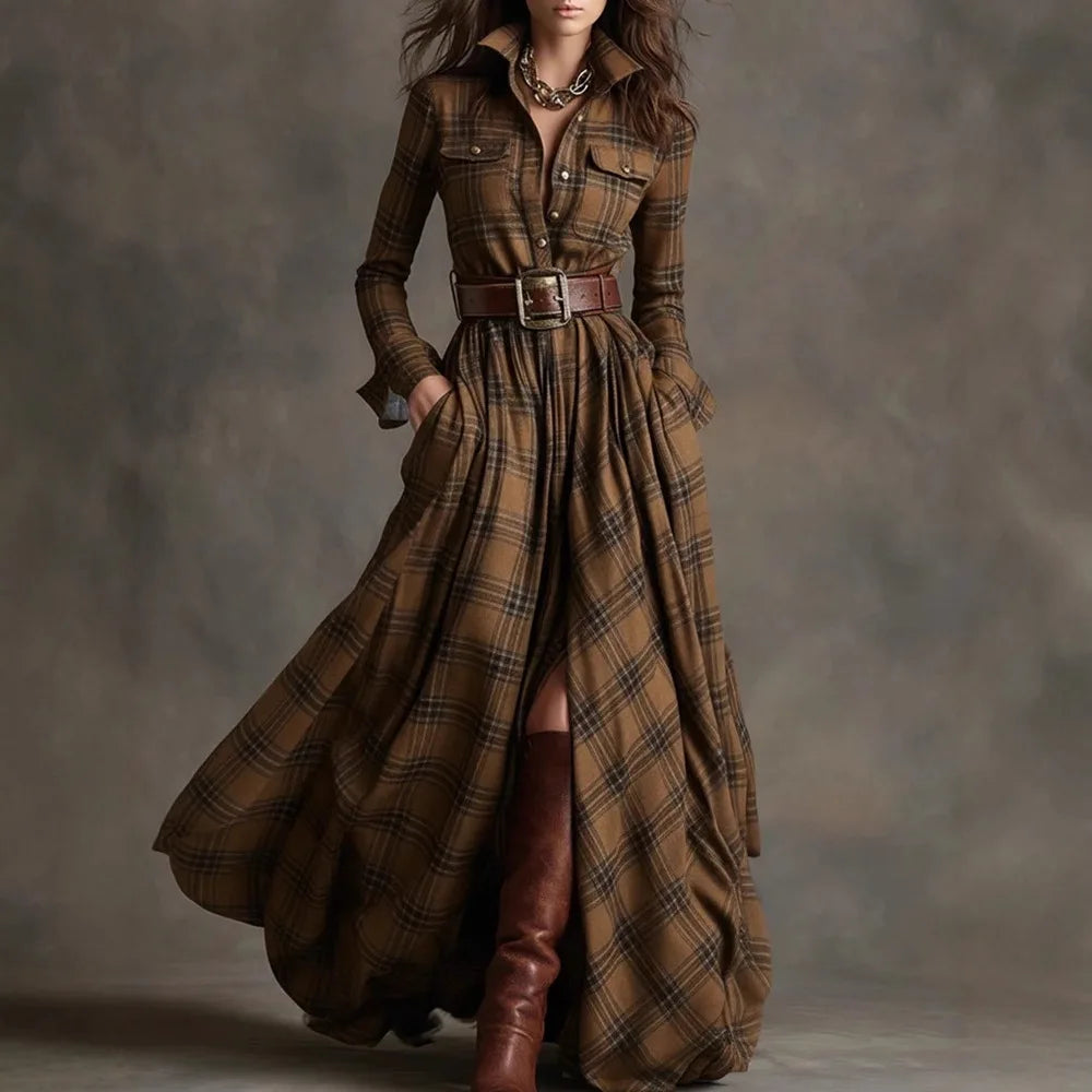 Tala Plaid Shirt Dress