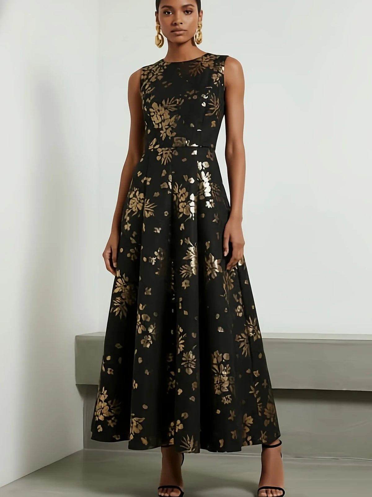 Amunet Floral Evening Midi Dress