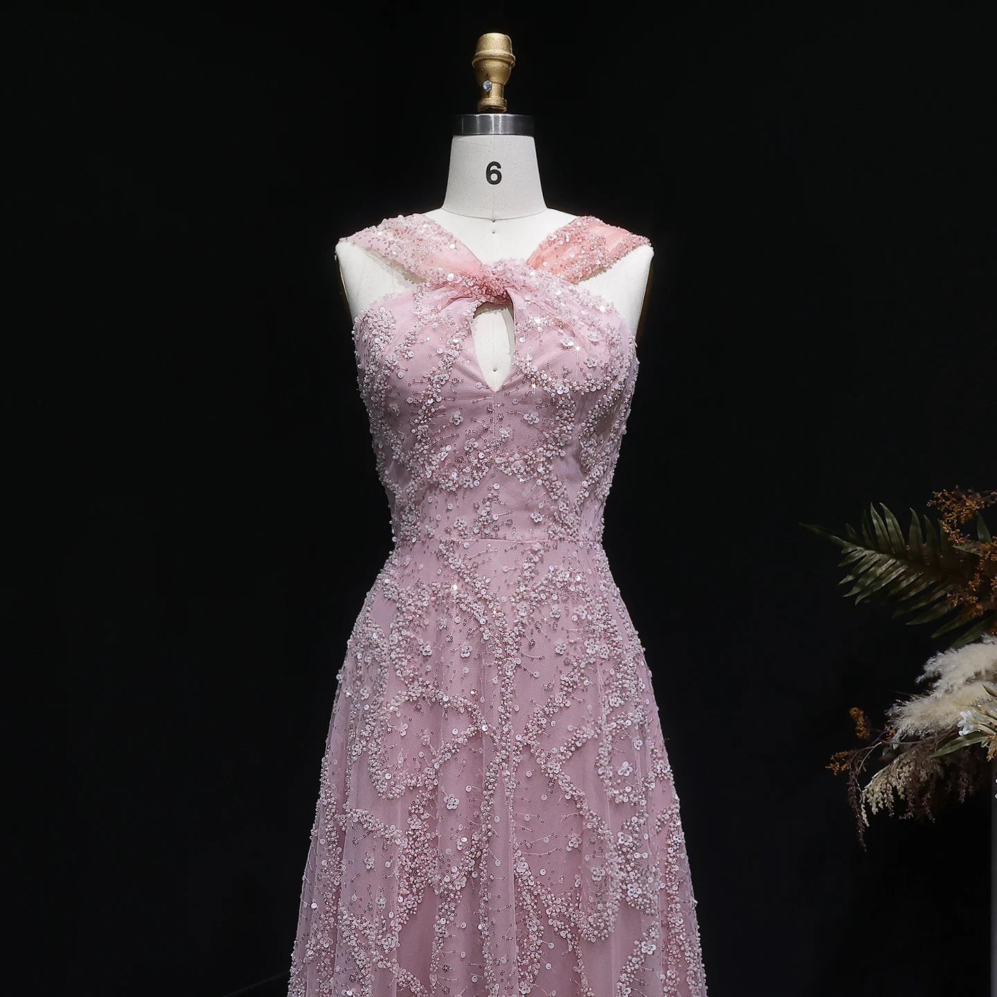 Olyssia Beaded Evening Dress