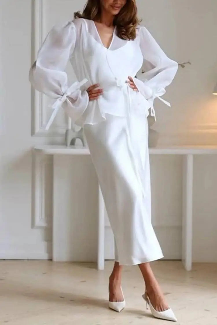 Solmira Wrap Skirt Set