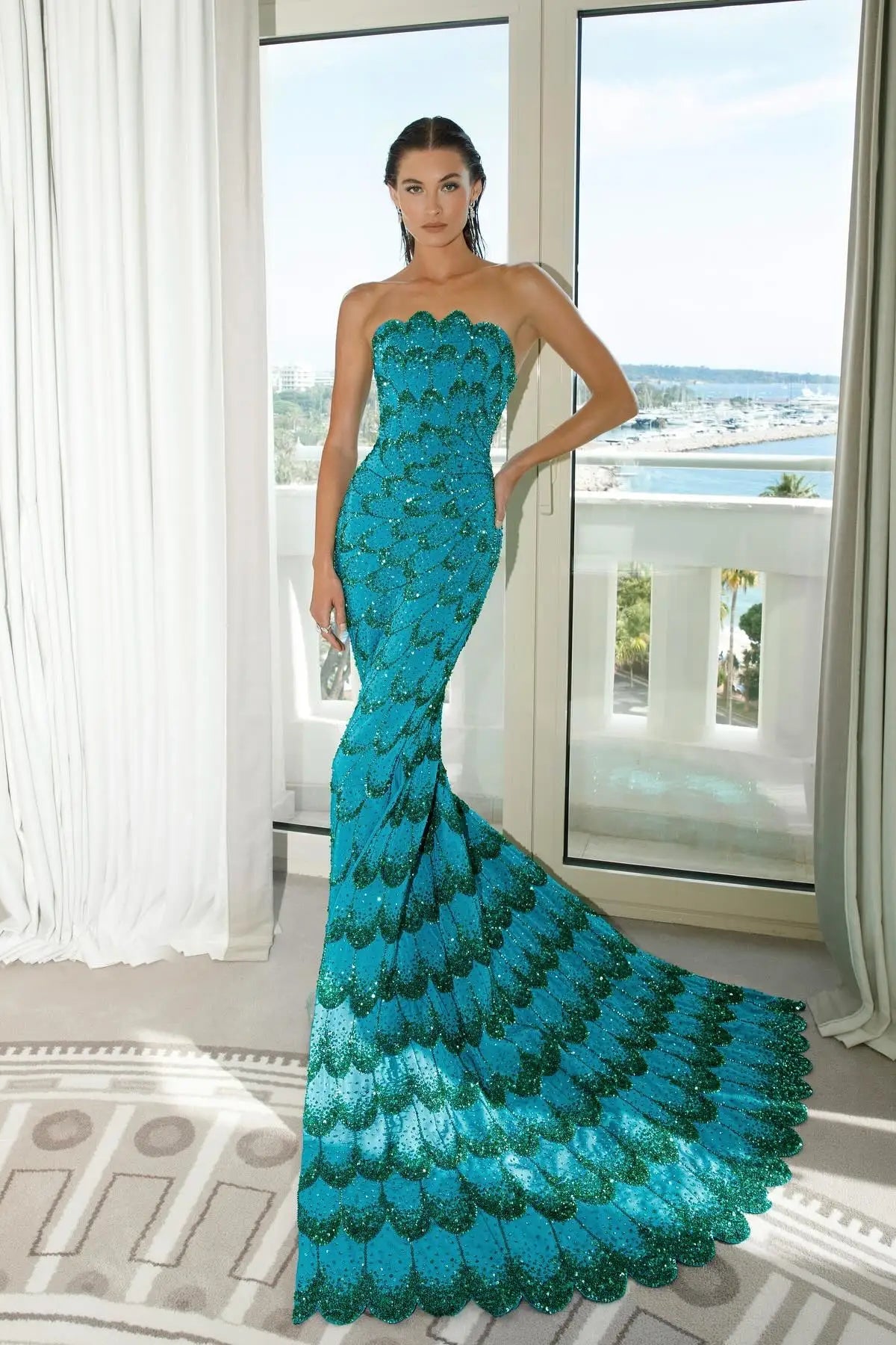 Annina Strapless Evening Gown