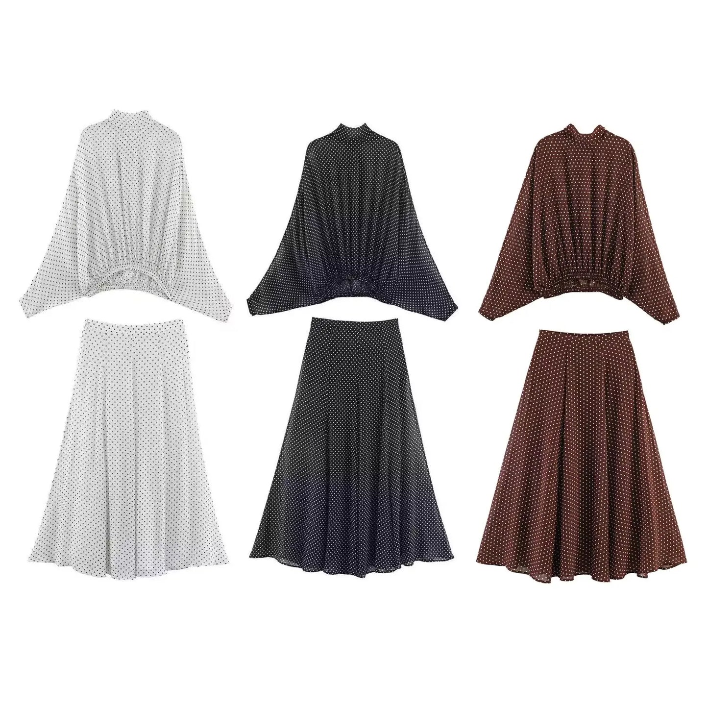 Como Batwing Skirt Set