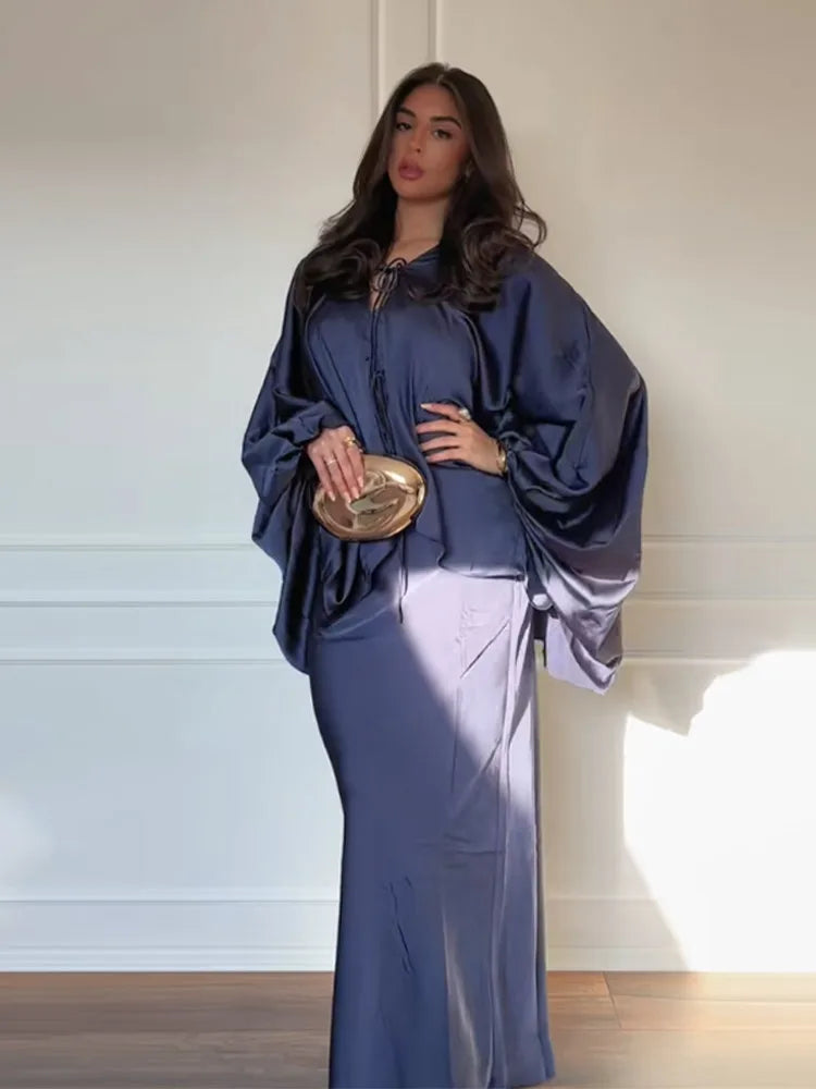 Soléva Satin Skirt Set