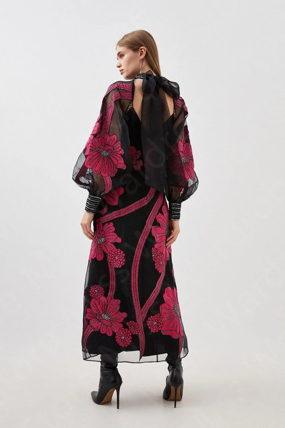 Positano Floral Evening Dress