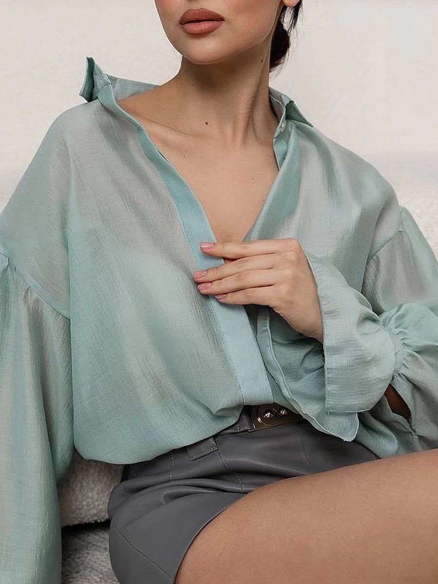 Giulia Oversized Button Blouse
