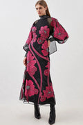 Positano Floral Evening Dress