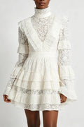 Crown Lace Turtleneck Dress