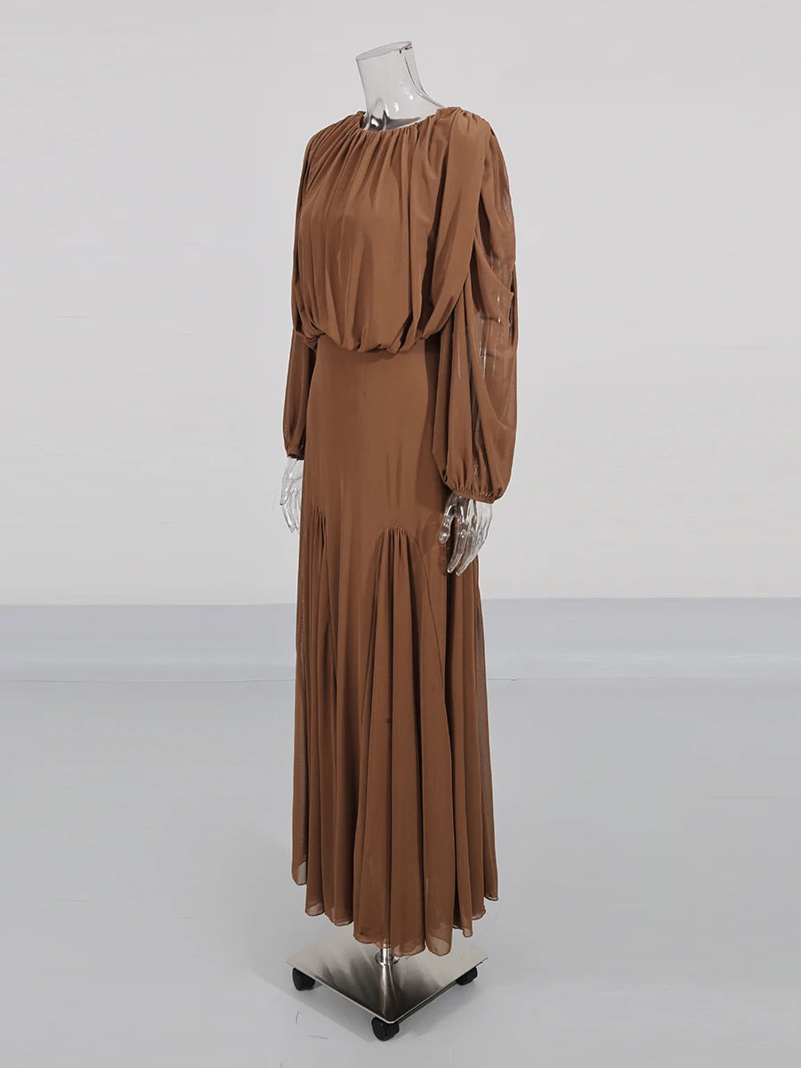 Domitia High Waist Maxi Dress