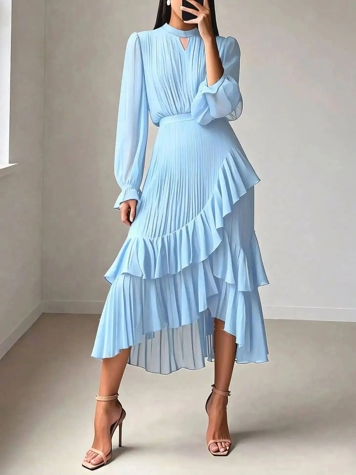 Neferati Pleated Midi Dress