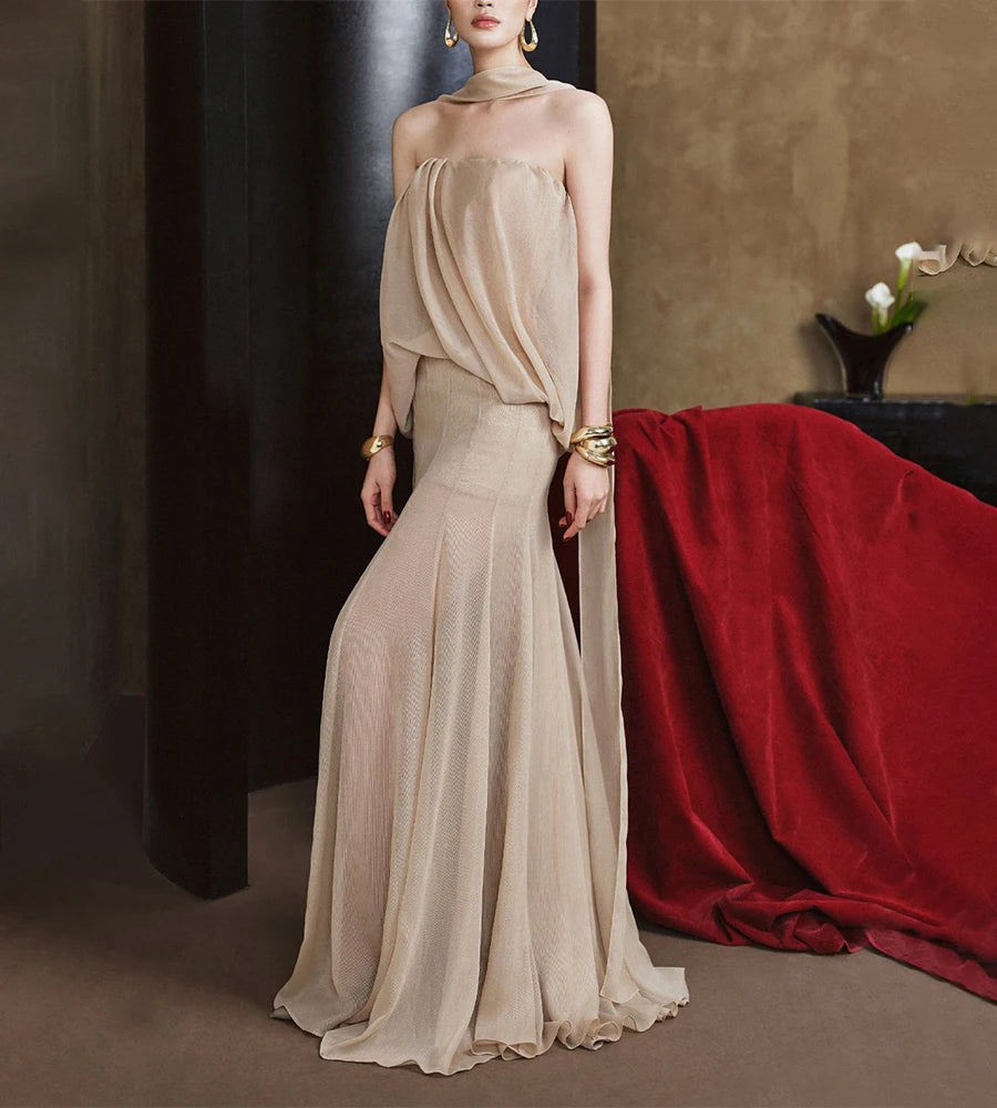 Rosine Sheer Evening Dress