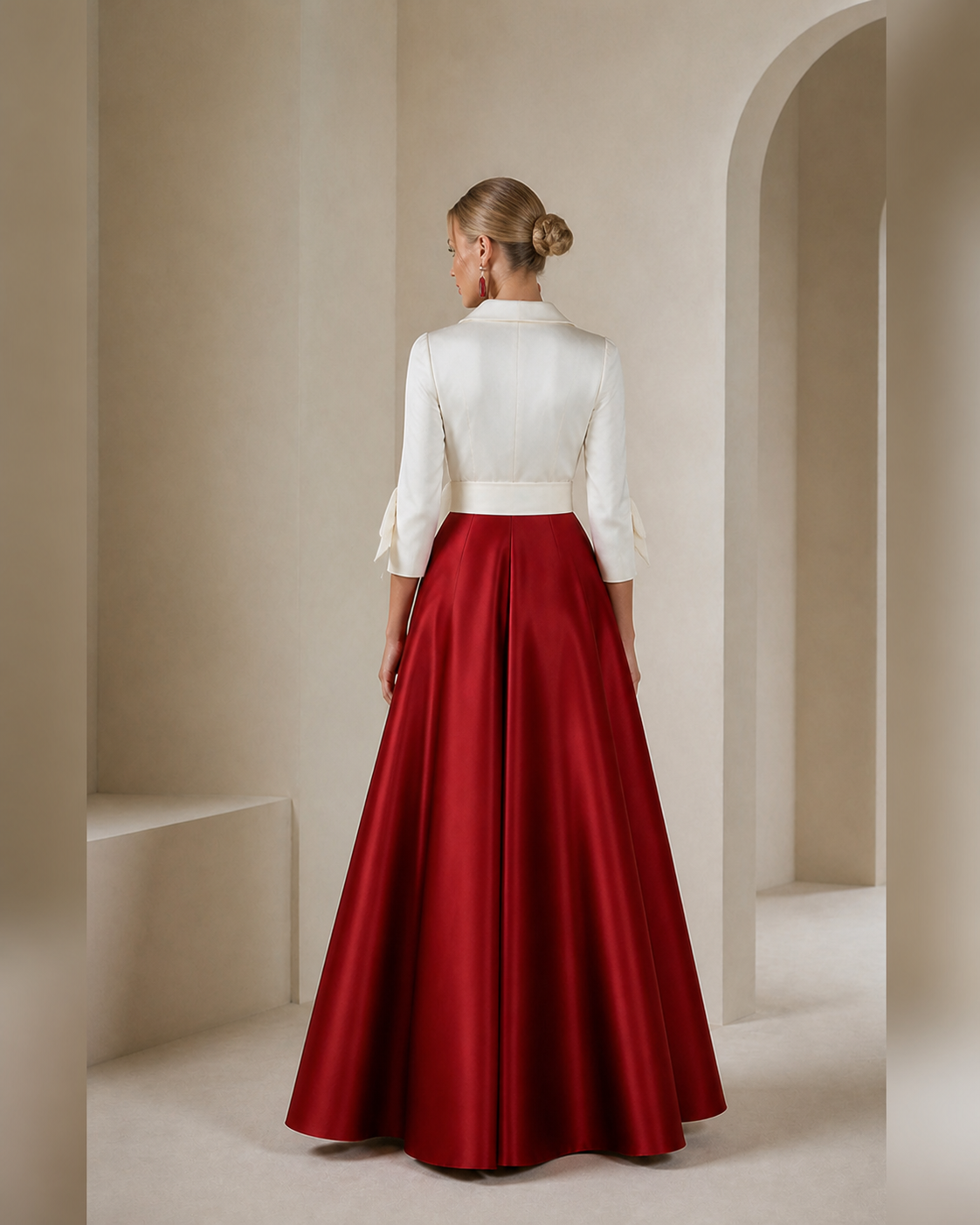 Auristelle Satin Formal Dress — back