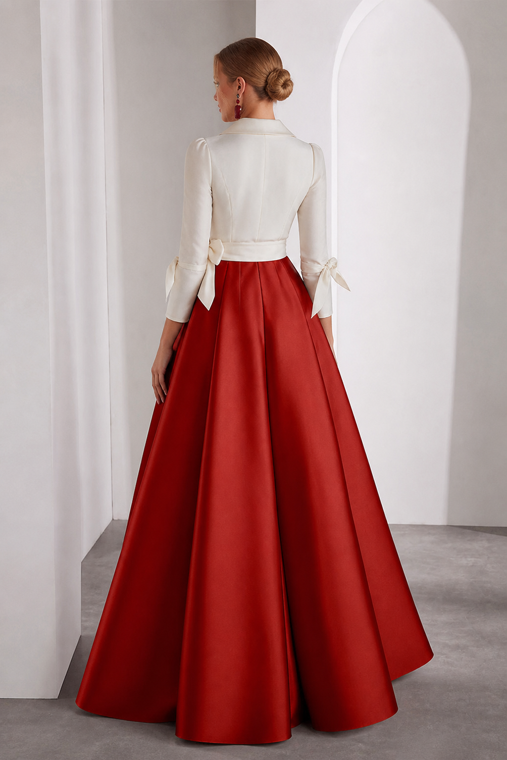 Auristelle Satin Formal Dress — back