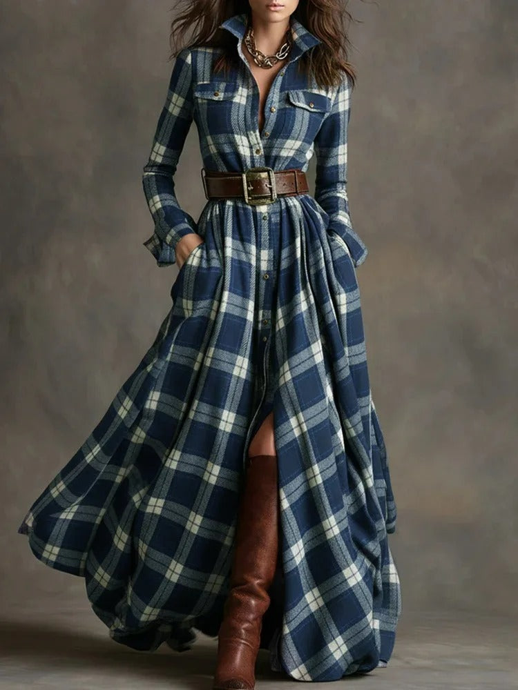Tala Plaid Shirt Dress