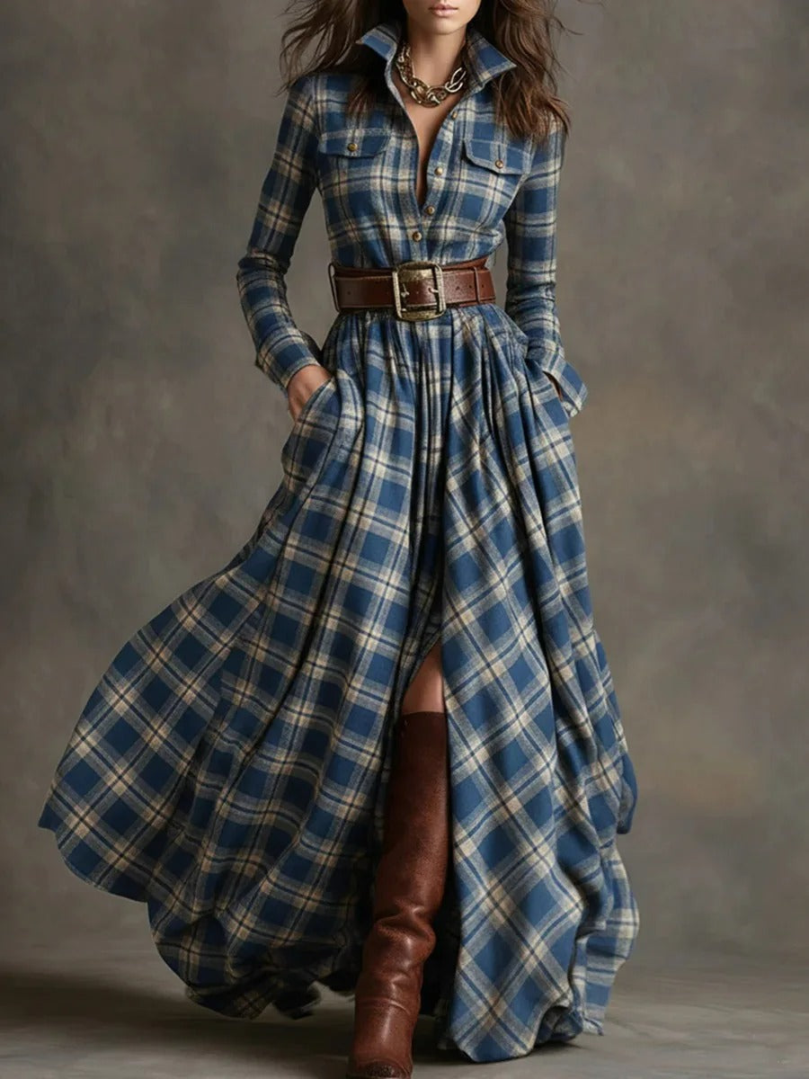 Tala Plaid Shirt Dress