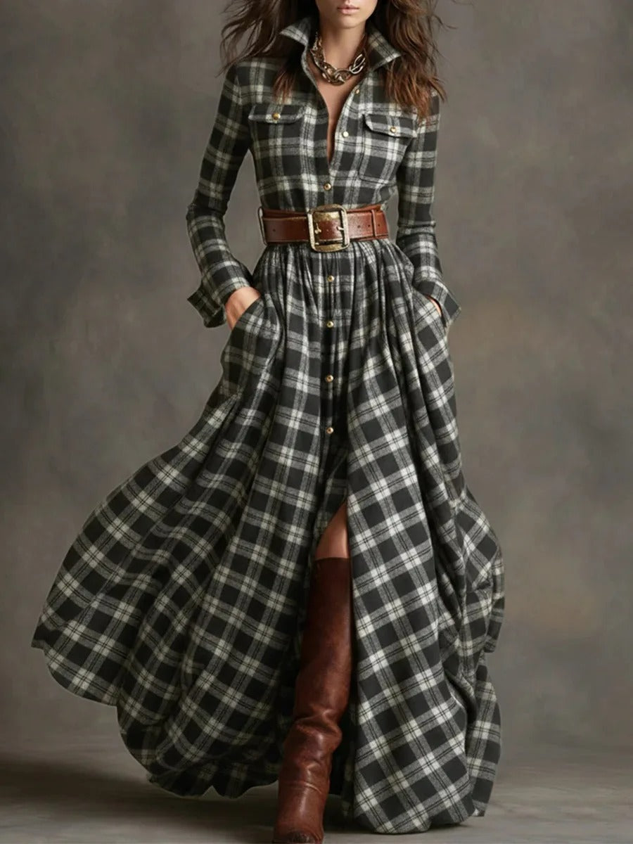 Tala Plaid Shirt Dress