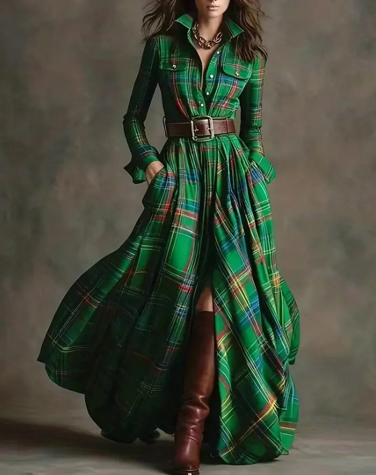 Tala Plaid Shirt Dress