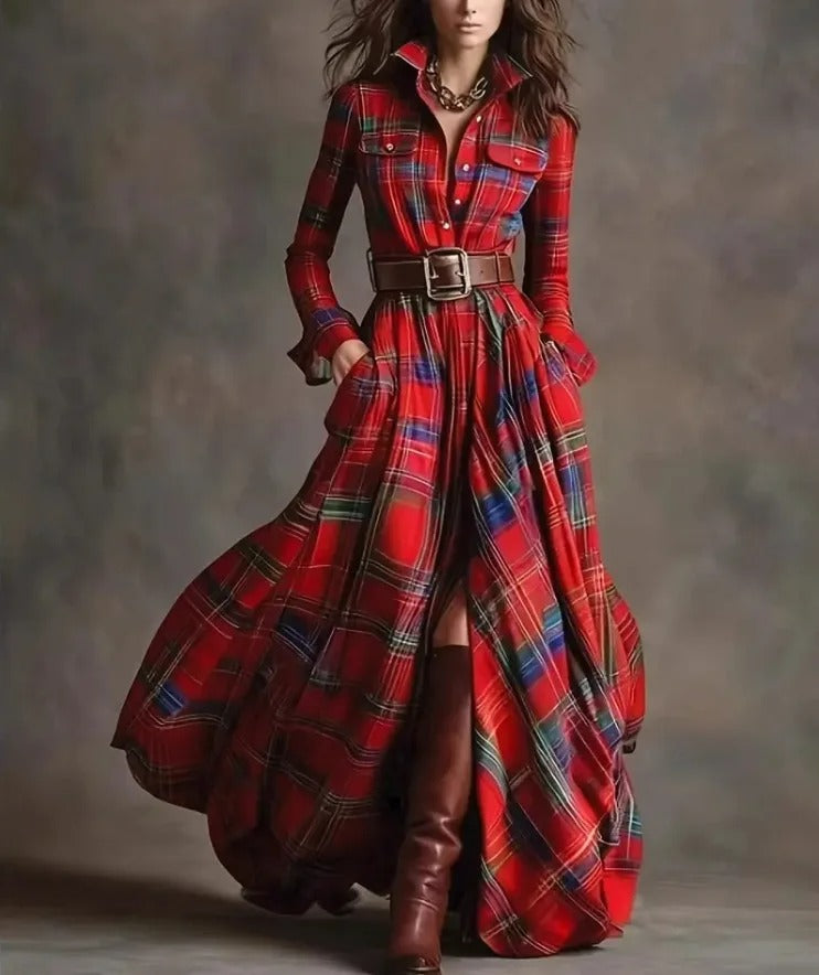 Tala Plaid Shirt Dress