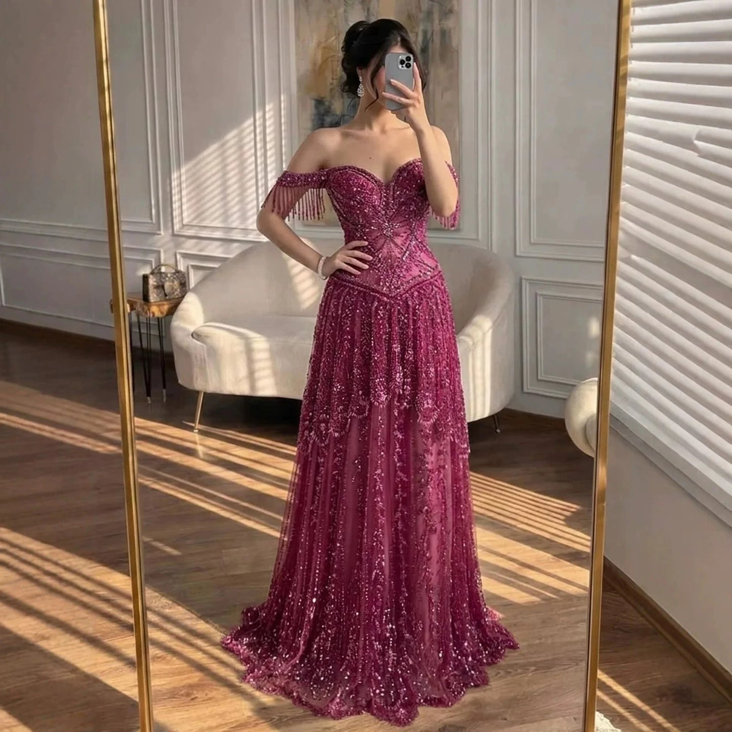 Coralise Crystal Evening Dress