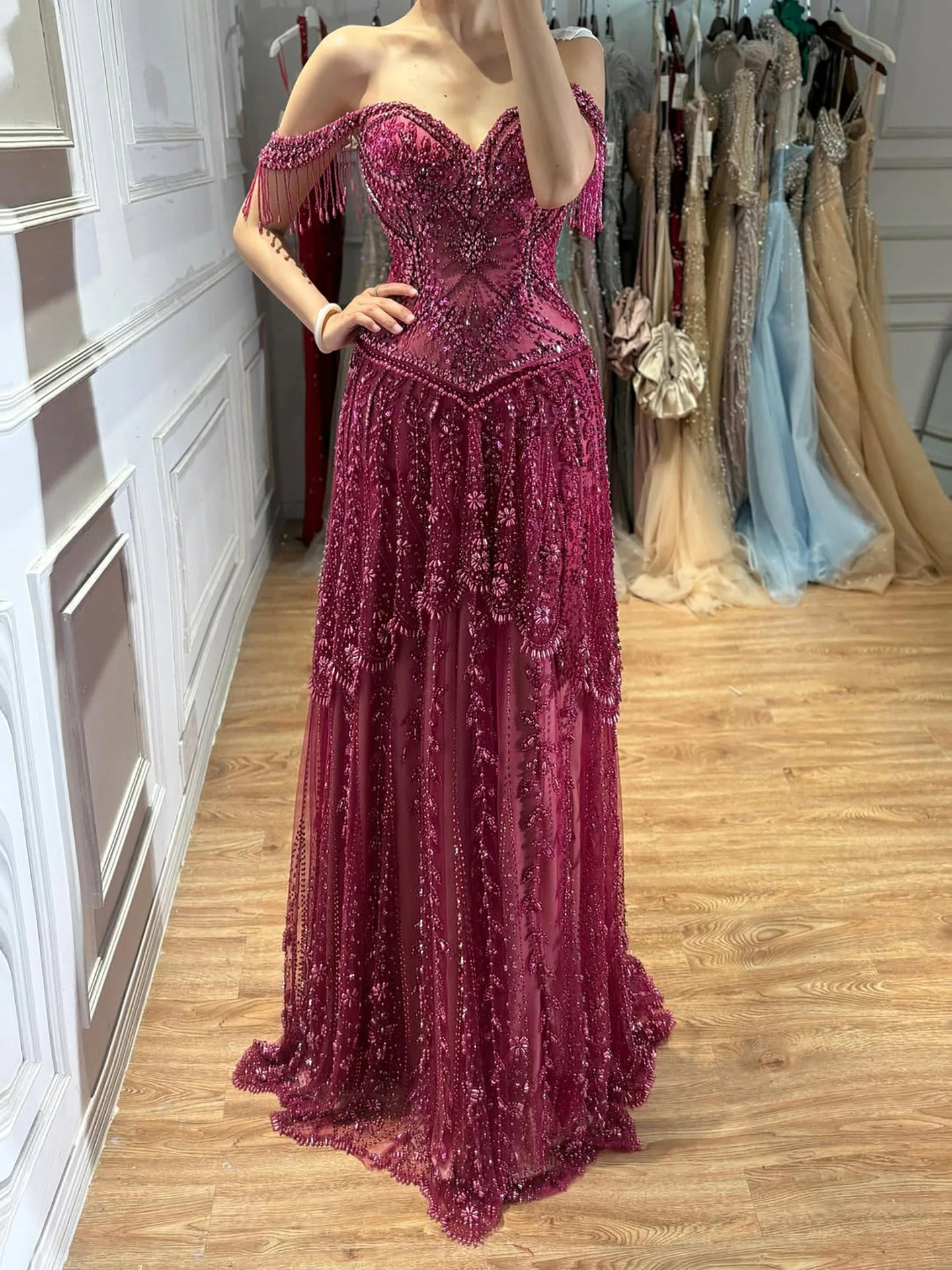 Coralise Crystal Evening Dress