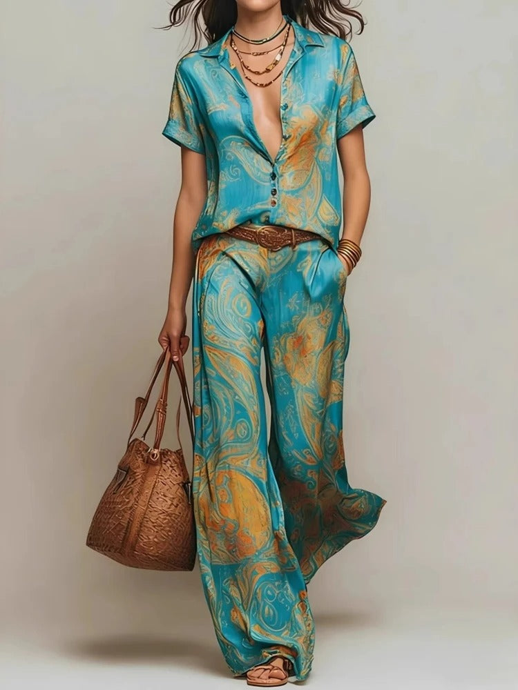 Zarevia Paisley Print Set