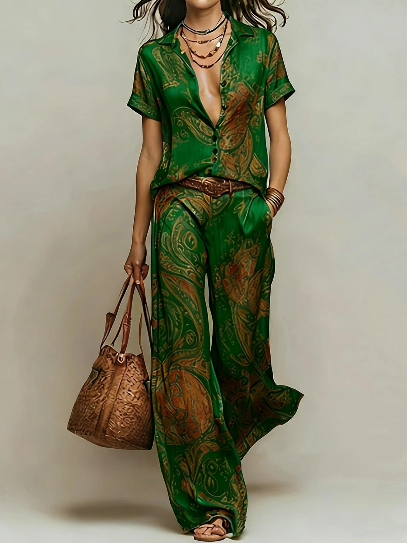 Zarevia Paisley Print Set