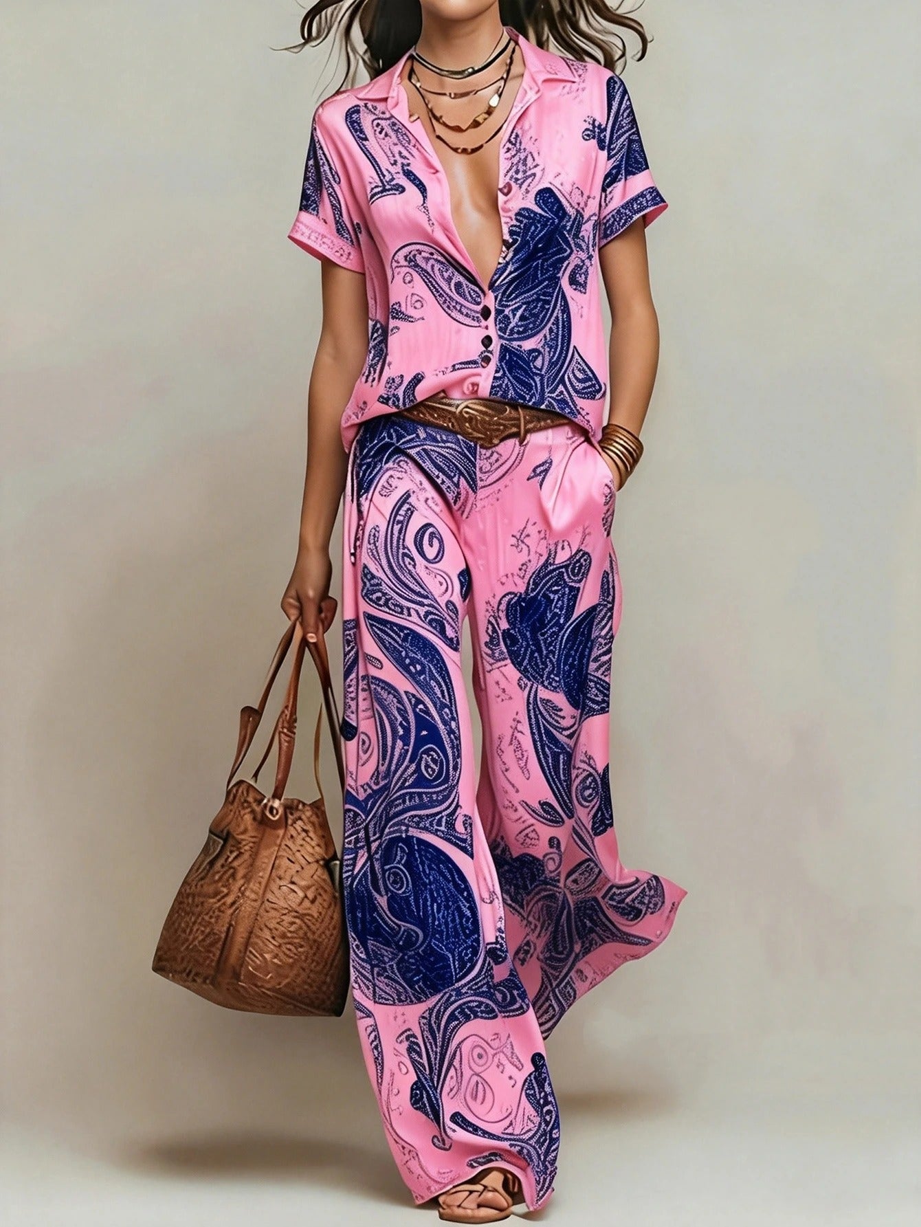Zarevia Paisley Print Set