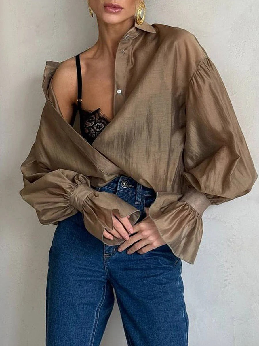 Giulia Oversized Button Blouse