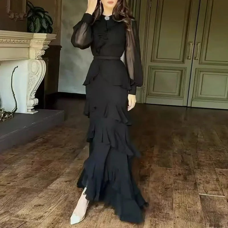 Sylverine Layered Ruffle Dress