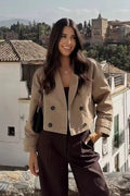 Marcella Double Breasted Short Trench Coat