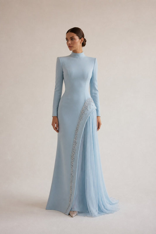Isolde Velvet Dress on model