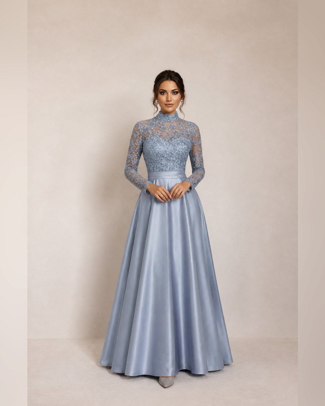 Calanthe Beaded Formal Gown on model
