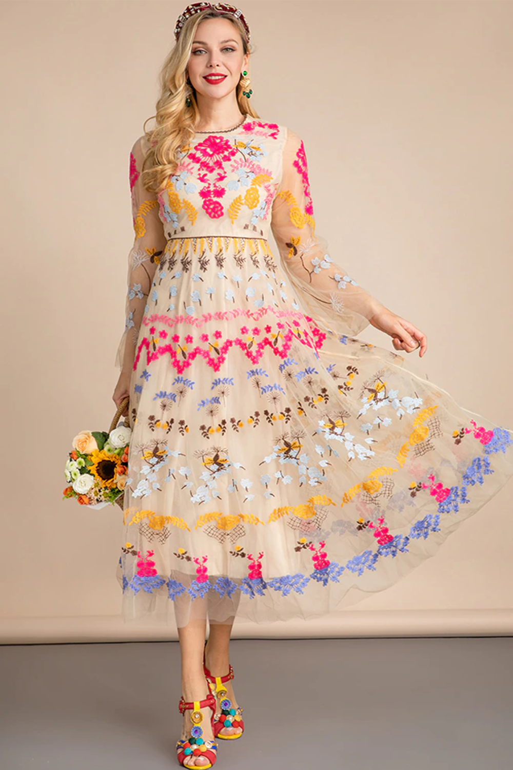 Agatha Embroidered Dress