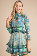 Aqua Mini Dress