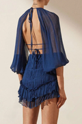 Azure Ruche Dress