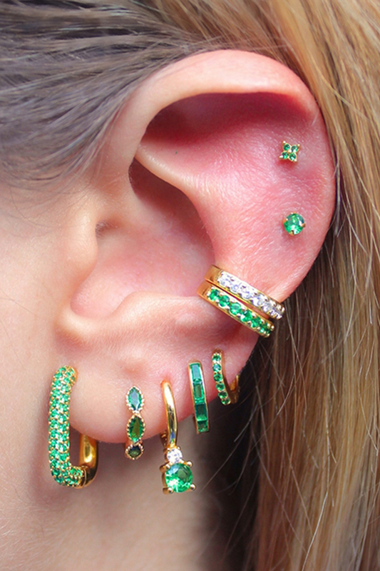 Green Glam Earrings