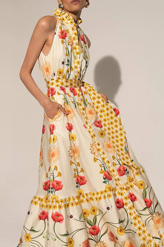 Designer Yellow Floral Dresses | Designer Floral Dresses Bauble Buy Designer Yellow Floral Dresses | Designer Floral Dresses Bauble Buy