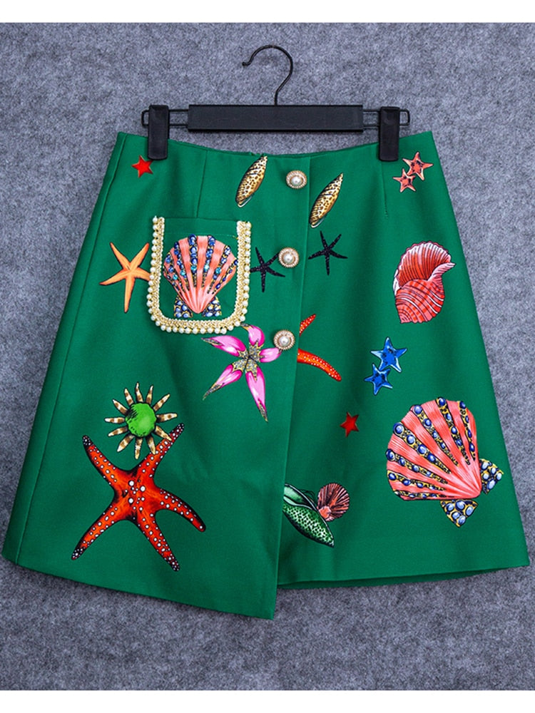 Clover Skirt Buttoned