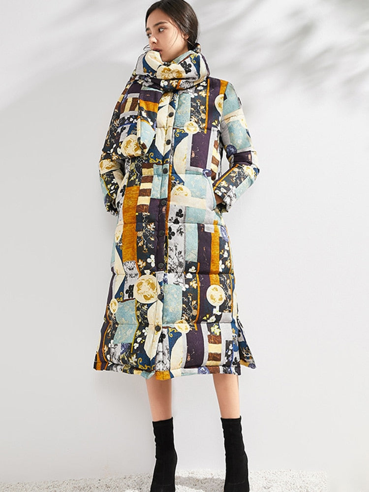 Printed Floral Overcoat